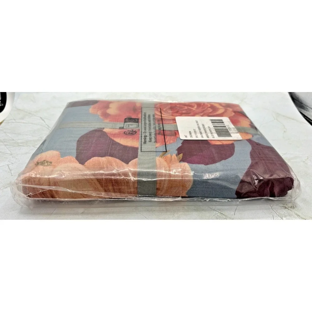 NEW Anthropologie Maeve Roses Printed Organic‎ Cotton Floral Shower Curtain NWT